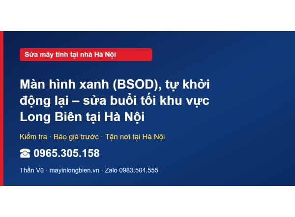 Màn hình xanh (BSOD), tự khởi động lại – sửa buổi tối khu…