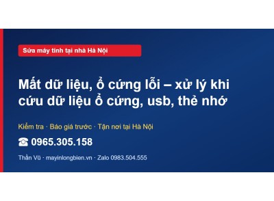 Mất dữ liệu, ổ cứng lỗi – xử lý khi cứu dữ liệu ổ cứng, u…