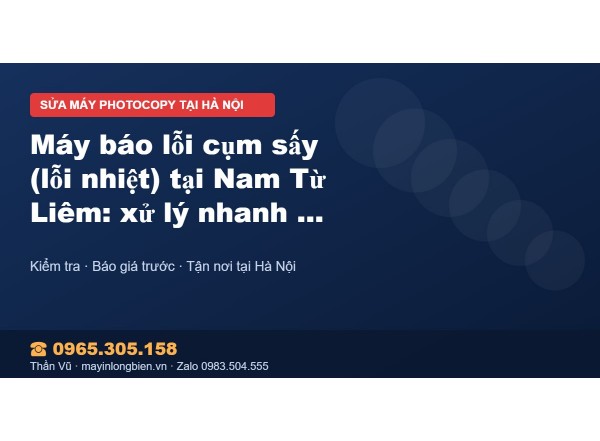 Máy báo lỗi cụm sấy (lỗi nhiệt) tại Nam Từ Liêm: xử lý nh…
