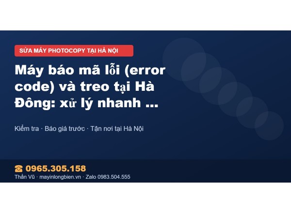Máy báo mã lỗi (error code) và treo tại Hà Đông: xử lý nh…