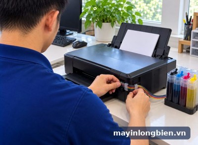 Máy in gắn mực ngoài không lên mực: kiểm tra và xử lý
