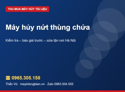 Máy hủy nứt thùng, gãy nắp, mất bánh: có bán được? | Thần Vũ