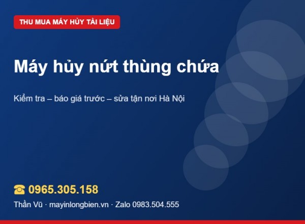 Máy hủy nứt thùng, gãy nắp, mất bánh: có bán được? | Thần Vũ