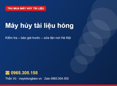 Đừng vứt máy hủy tài liệu hỏng vào rác văn phòng | Thần Vũ