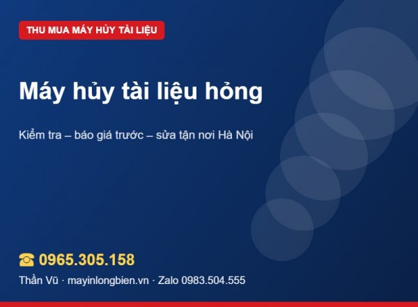 Đừng vứt máy hủy tài liệu hỏng vào rác văn phòng | Thần Vũ