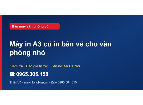Máy in A3 cũ in bản vẽ cho văn phòng nhỏ