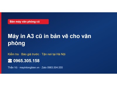 Máy in A3 cũ in bản vẽ cho văn phòng