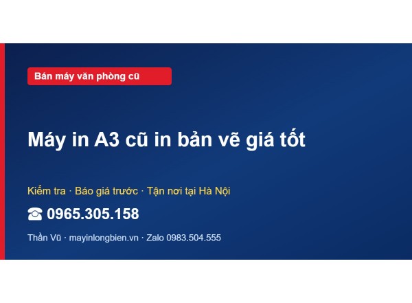 Máy in A3 cũ in bản vẽ giá tốt