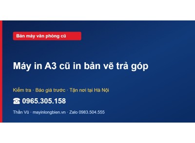 Máy in A3 cũ in bản vẽ trả góp