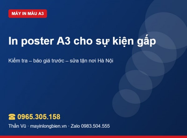 In poster A3 sự kiện gấp không lỗi | Thần Vũ