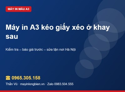 Máy in A3 kéo giấy xéo khay sau | Thần Vũ
