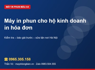 Máy in hộ kinh doanh: in hóa đơn, phiếu giao hàng | Thần Vũ