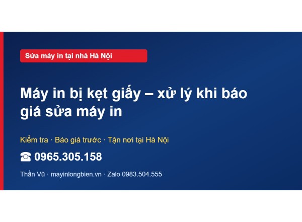 Máy in bị kẹt giấy – xử lý khi báo giá sửa máy in
