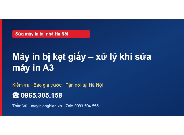 Máy in bị kẹt giấy – xử lý khi sửa máy in A3