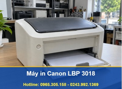 Máy In Canon 3018 Cũ, Laser Đen Trắng, In Thử Trước Khi Giao