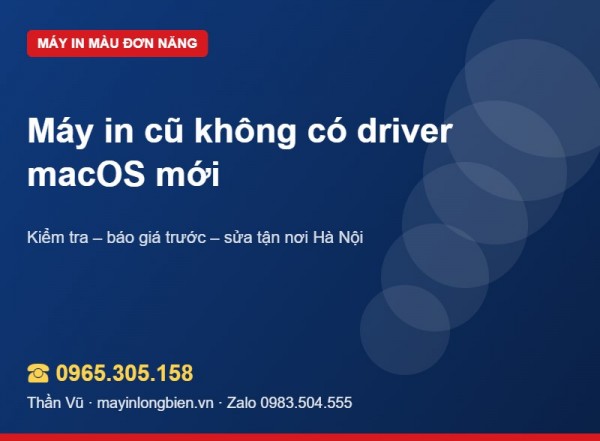 Máy in không có driver macOS: cách in vẫn được | Thần Vũ