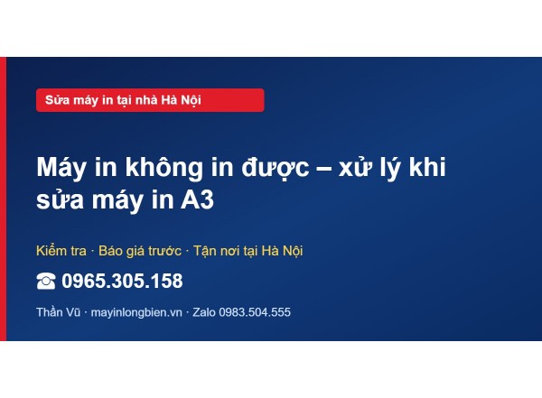 Máy in không in được – xử lý khi sửa máy in A3
