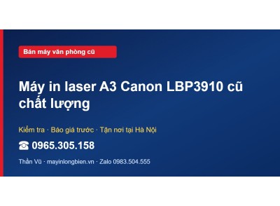 Máy in laser A3 Canon LBP3910 cũ chất lượng