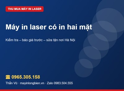 Máy in laser in hai mặt cũ, in mạng: giá trị bán lại