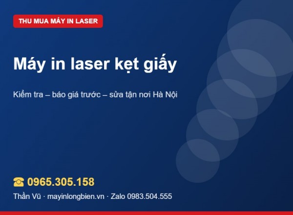 Máy in laser kẹt giấy, kéo nhiều tờ: bán theo hiện trạng