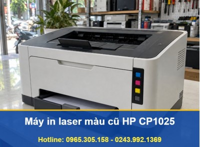 Máy In Laser Màu Cũ HP CP1025, 4 Hộp Mực, Đã In Thử Cẩn Thận