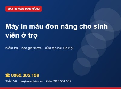Máy in cho sinh viên ở trọ: chọn và giữ máy | Thần Vũ