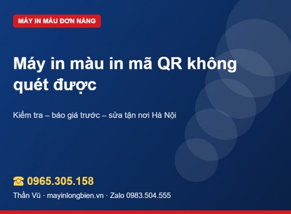 In mã QR không quét được trên máy in màu | Thần Vũ