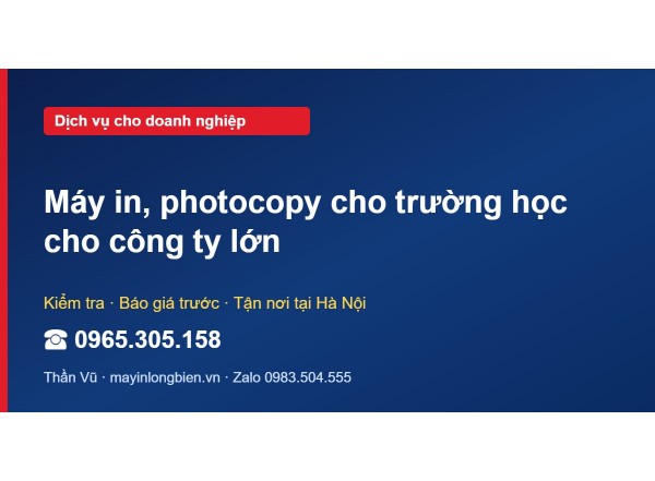 Máy in, photocopy cho trường học cho công ty lớn