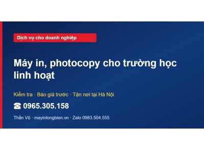 Máy in, photocopy cho trường học linh hoạt