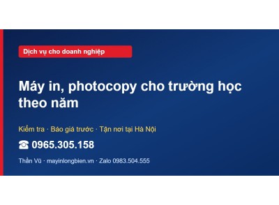 Máy in, photocopy cho trường học theo năm