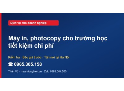 Máy in, photocopy cho trường học tiết kiệm chi phí
