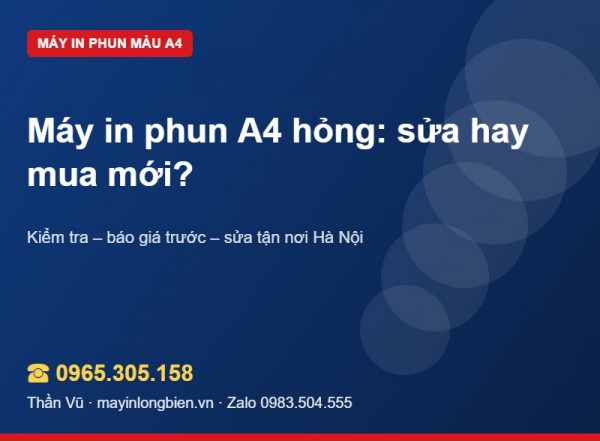 Máy in phun hỏng: nên sửa hay mua máy mới? | Thần Vũ
