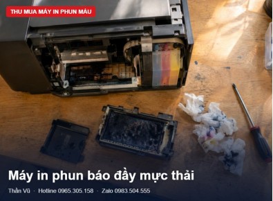 Máy in phun báo tràn mực thải: vẫn bán được | Thần Vũ
