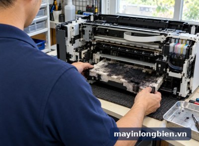 Máy in phun báo tràn mực thải Epson, Canon, Brother: làm gì
