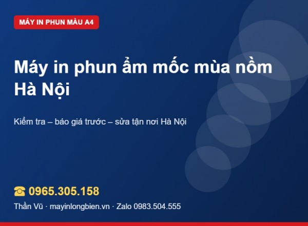 Máy in mùa nồm: giấy dính, kẹt giấy, ẩm bo mạch | Thần Vũ