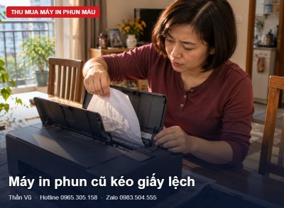 Máy in phun kẹt giấy, kéo lệch có bán lại được? | Thần Vũ