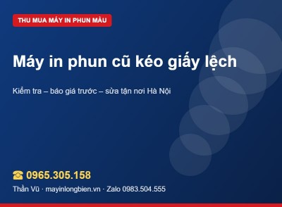 Máy in phun kẹt giấy, kéo lệch có bán lại được? | Thần Vũ
