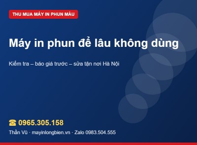 Máy in phun để lâu mực khô: làm gì trước khi bán | Thần Vũ