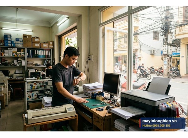 Máy in phun in chậm, dừng giữa chừng | Thần Vũ