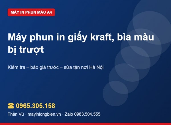 In giấy kraft máy in phun bị trượt, không kéo | Thần Vũ