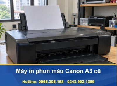 Máy In Phun Màu Cũ Canon A3 Cho Văn Phòng, Có Phiếu Bảo Hành