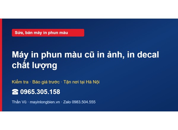Máy in phun màu cũ in ảnh, in decal chất lượng
