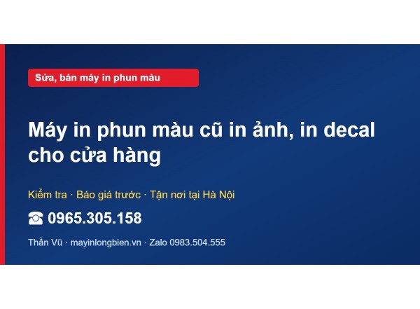 Máy in phun màu cũ in ảnh, in decal cho cửa hàng