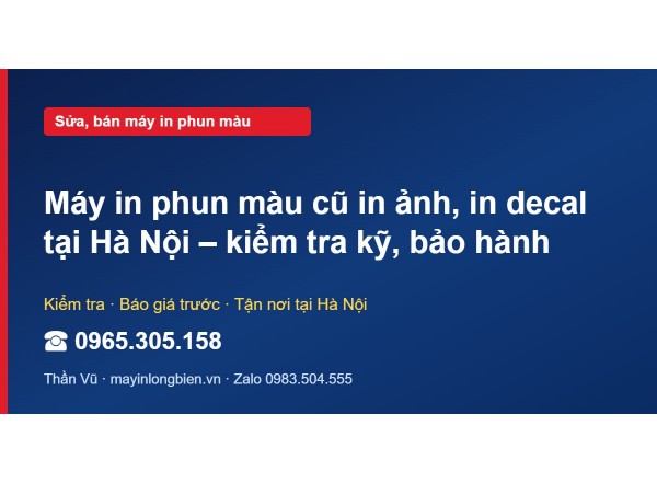 Máy in phun màu cũ in ảnh, in decal tại Hà Nội – kiểm tra…