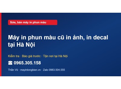 Máy in phun màu cũ in ảnh, in decal tại Hà Nội