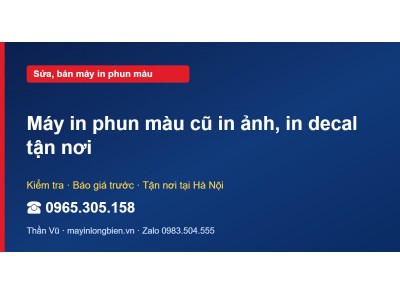 Máy in phun màu cũ in ảnh, in decal tận nơi