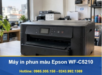 Máy In Phun Màu Epson WF-C5210 Cũ, In Hai Mặt, Báo Giá Trước