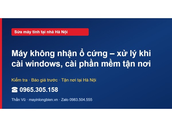 Máy không nhận ổ cứng – xử lý khi cài windows, cài phần m…