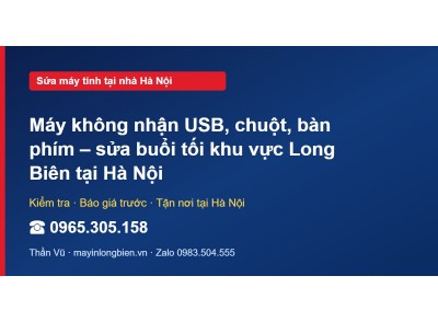 Máy không nhận USB, chuột, bàn phím – sửa buổi tối khu vự…