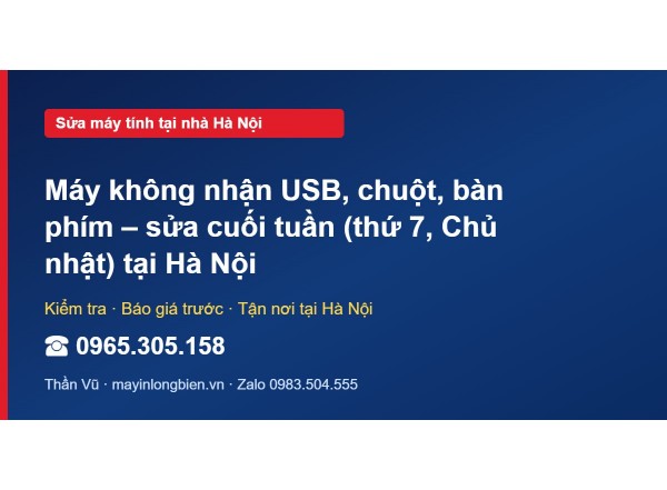 Máy không nhận USB, chuột, bàn phím – sửa cuối tuần (thứ …